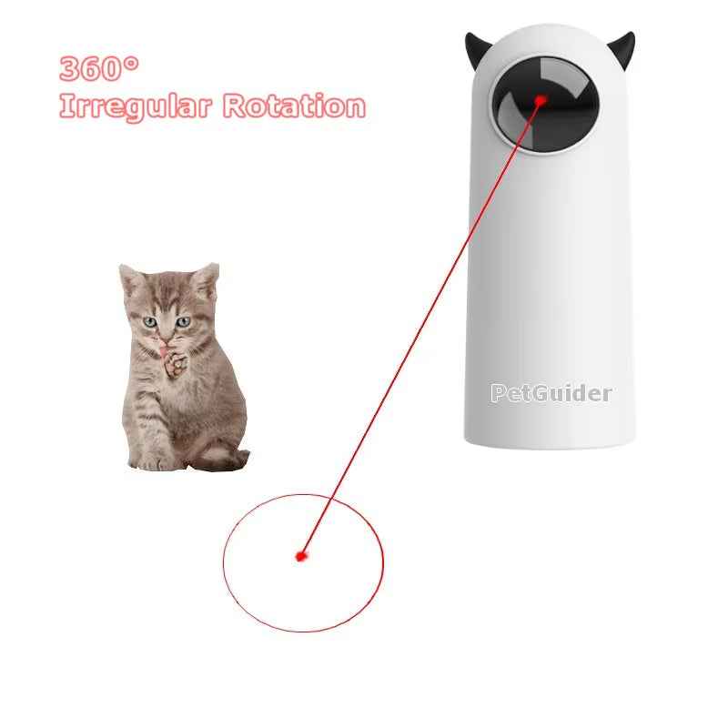 Automatic Cat Laser Toys Interactive Smart Teasing 360 Irregular Rotation Cat Exercise Sports Handheld Electronic Cat Toys