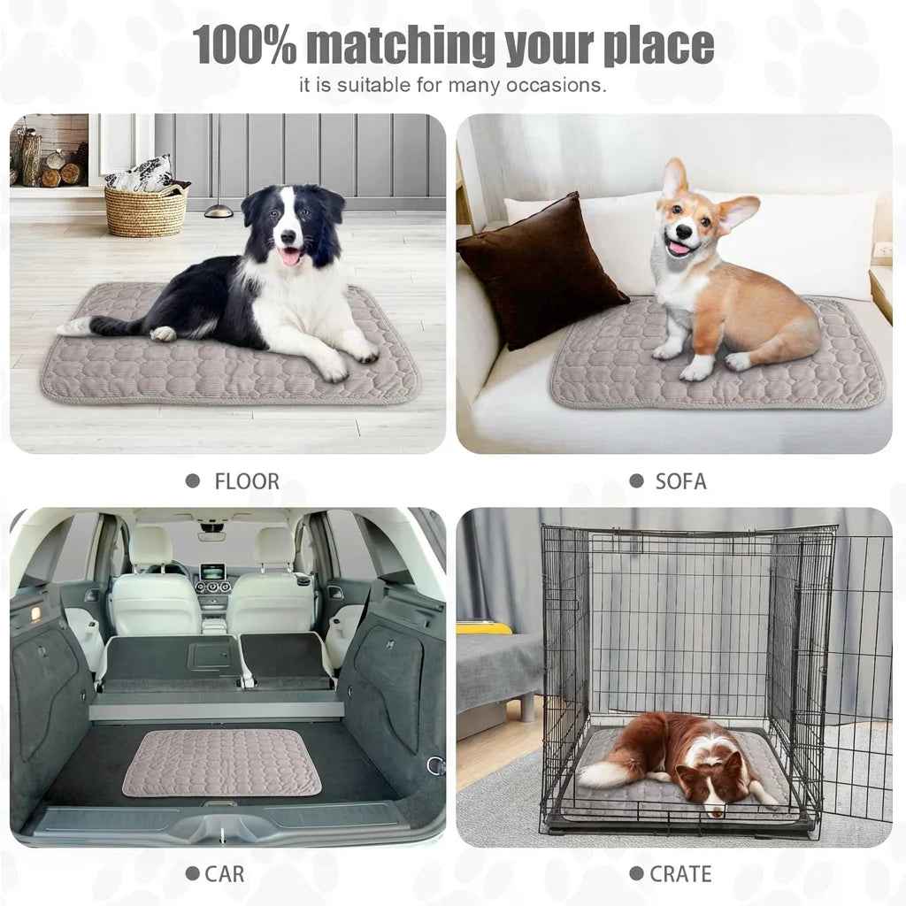 Large Dog Crate Bed Dog Crate Pad Washable Dog Bed Mat for Crate Mats for Dog Cage Mat Dog Kennel Pad Dog Kennel Mat Dog Crate Liner Dog Beds for Large Dog,48" X 36"