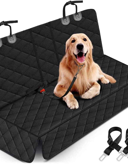 Load image into Gallery viewer, Dog Car Seat Cover, Back Seat Cover for Dogs Pet Car Seat Protector Waterproof Bench Car Seat Cover, Non-Slip Reat Seat Cover Fits Middle Armrest for Most Cars Trucks Suvs - Black
