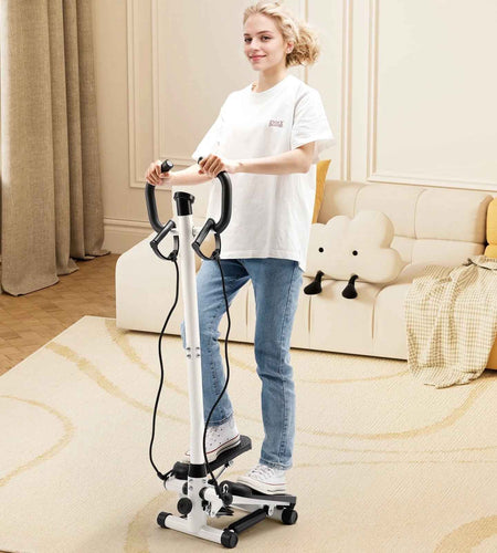 Health & Fitness Steppers for Exercise,Vertical Climber Stair Stepper Exercise Home Workout Equipment with Resistance Bands for Full Body Workout,330Lbs Loading Capacity