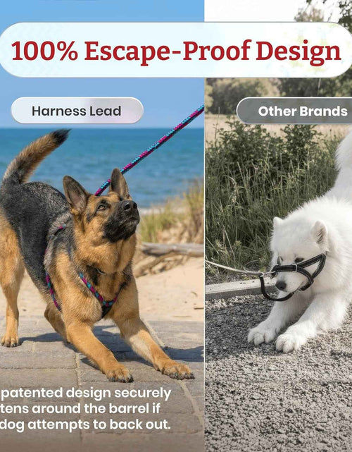 Load image into Gallery viewer, No Pull Dog Harness and Leash Set, anti Pull Dog Harness, One-Piece Cushioned Rope Safely Prevents Escaping and Pulling (Small/Medium, Red/Reflective)
