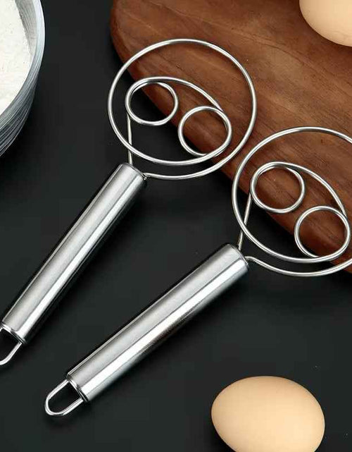 Load image into Gallery viewer, Baker’s Best Danish Dough Whisk – Dutch-Style Stainless Steel Hand Mixer for Effortless Bread, Biscuits &amp; Cakes
