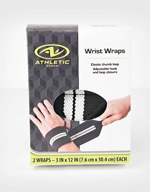 Load image into Gallery viewer, Fitness Weight Lifting Wrist Wraps with Thumb Loops, Pair
