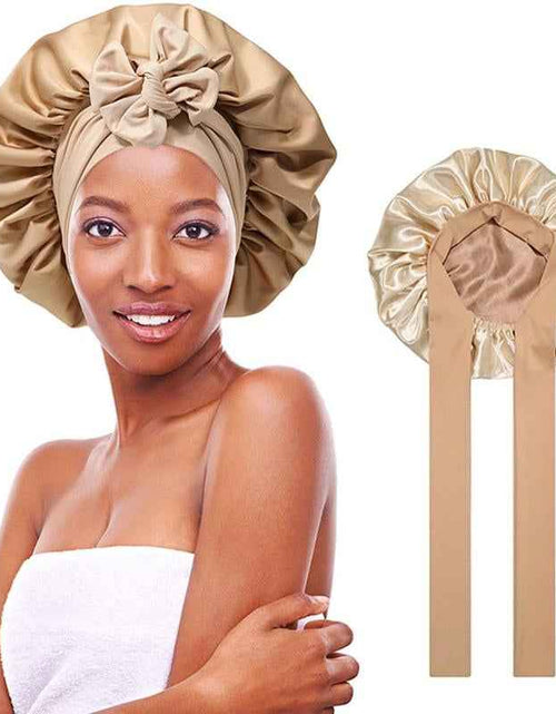 Load image into Gallery viewer, Silk-Like Satin Double-Layer Hair Cap
