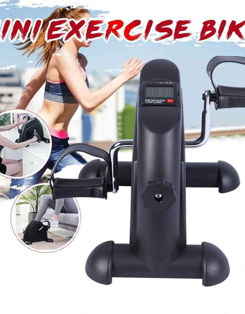 Load image into Gallery viewer, Mini Indoor Pedal Exerciser Cycle Bike Leg Arm Desk W/Lcd Display Fitness Portable Pedal Stationary Bike Home Exercise Black
