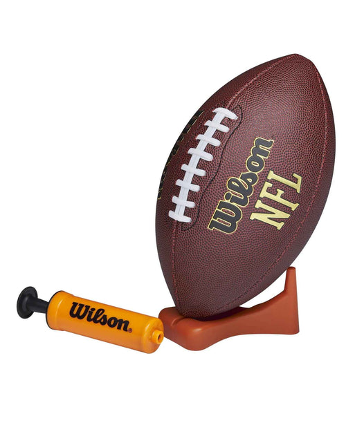 Load image into Gallery viewer, NFL Tailgate Time Football with Pump and Tee, Junior Size
