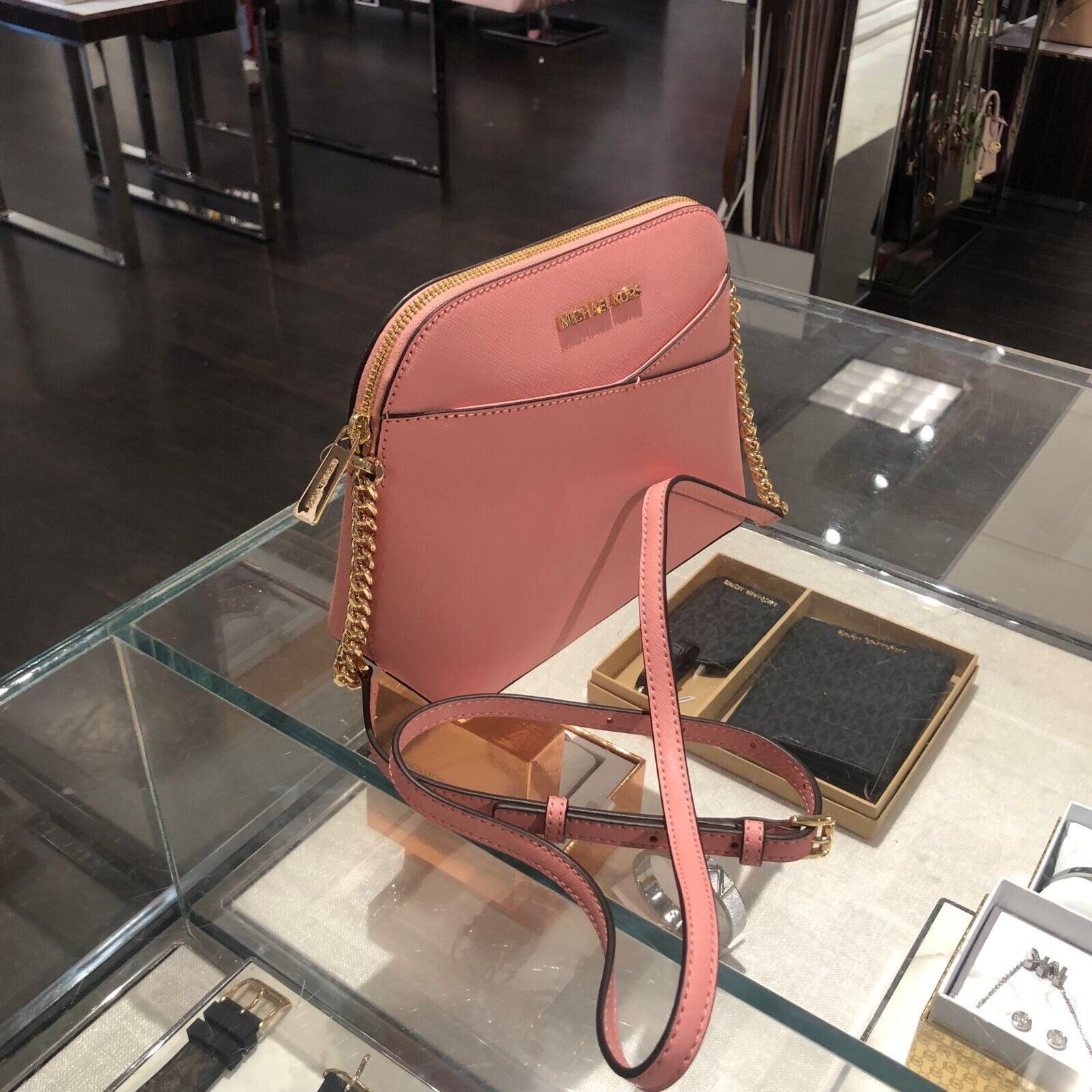 Michael Kors Lady PVC or Leather Crossbody Bag Handbag Messenger Purse Shoulder - Cedar Crate Collective