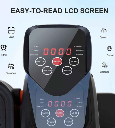 under Desk Elliptical, Electric Ellipse Leg Exerciser While Sitting for Seniors Adults, Auto/Manual Dual Mode Motorized Foot Pedal Exerciser with Remote Control for Home Office Use