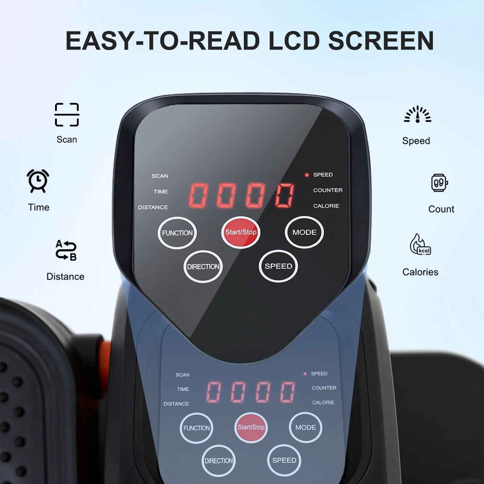 under Desk Elliptical, Electric Ellipse Leg Exerciser While Sitting for Seniors Adults, Auto/Manual Dual Mode Motorized Foot Pedal Exerciser with Remote Control for Home Office Use