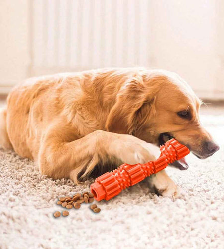 Dog Chew Toys for Aggressive Chewers,Treat Dog Dispensing Slow Feeder Durable Rubber Teeth Cleaning Tough Dog Puzzle Toys,Interactive Squeaky Dog Toy for Small/Medium Dogs"