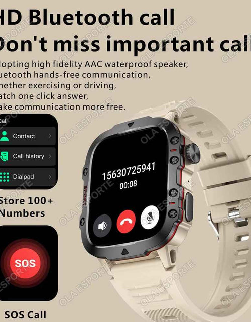 Load image into Gallery viewer, Original Men Smartwatch Flashlight Bluetooth Call Fitness Clock IP68 Waterproof Sports Men for Android IOS Smart Watch 2025 New
