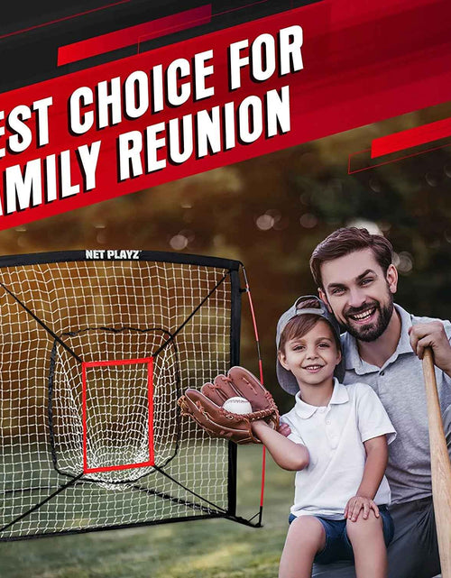 Load image into Gallery viewer, 5' X 5' Baseball &amp; Softball Practice Hitting &amp; Pitching Net Similar to Bow Frame, Great for All Skill Levels
