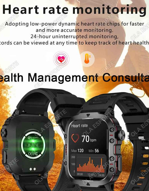 Load image into Gallery viewer, Original Men Smartwatch Flashlight Bluetooth Call Fitness Clock IP68 Waterproof Sports Men for Android IOS Smart Watch 2025 New
