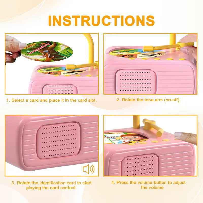 StoryTunes Junior – Children’s Phonograph Music & Story Player with 96 Learning Cards