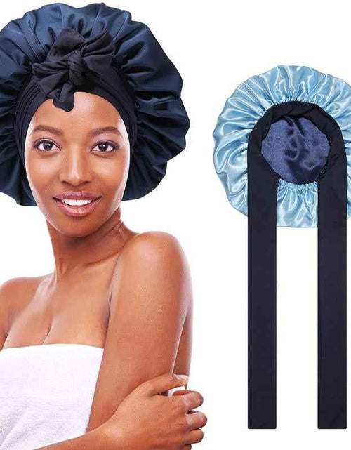 Load image into Gallery viewer, Silk-Like Satin Double-Layer Hair Cap
