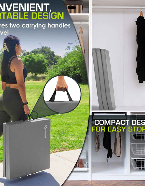 Load image into Gallery viewer, Tri-Fold Folding Gymnastics Mat 6’X2’ for Exercise
