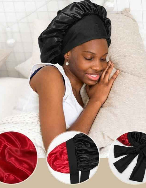 Load image into Gallery viewer, Silk-Like Satin Double-Layer Hair Cap
