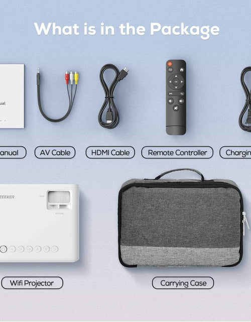 Load image into Gallery viewer, 4K Projectors with Wifi and Bluetooth ,Native 1080P Projection,9000 Lumens,With Carry Bag
