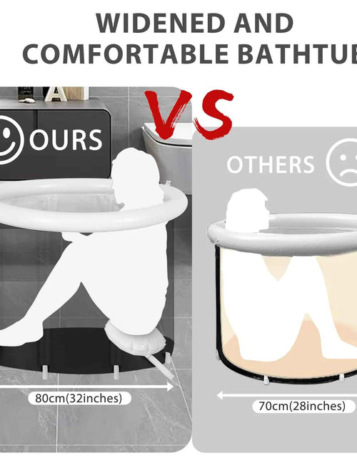 Load image into Gallery viewer, , Black PVC 32" Diameter, Inflatable Bathtub
