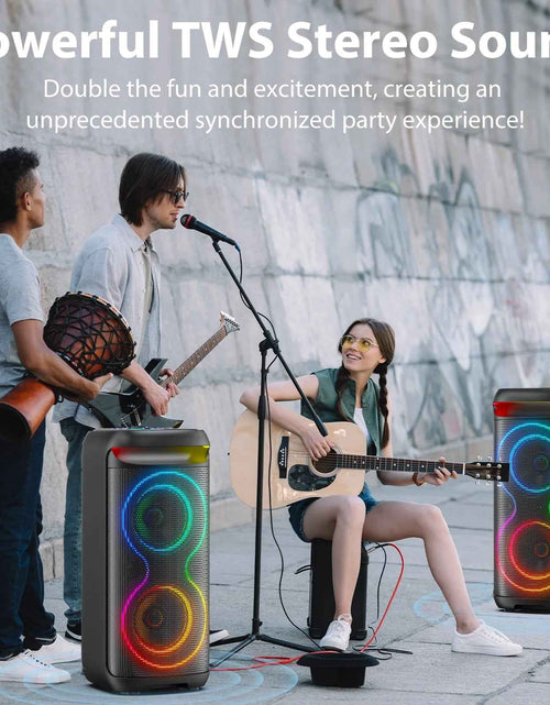 Load image into Gallery viewer, Large Party Speaker, Bluetooth Speaker with Dazzling Rgb Light, Two 6.5'' Subwoofer, T20
