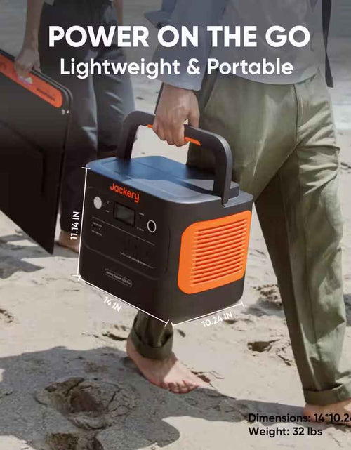 Load image into Gallery viewer, 2000W Output/4000W Peak Solar Generator 1000 plus Expandable Push Button Start Battery Lifepo4 W/Two 100W Solar Panels
