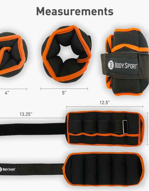 Load image into Gallery viewer, 1 Pound – 5 Pound Black/Black Adjustable Ankle Weights for Men, Women, and Kids – Workout Aid for Added Resistance
