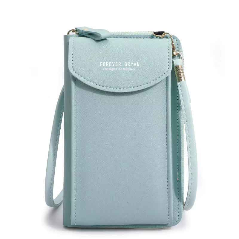 Elegance On-the-Go – Luxe PU Leather Crossbody Shoulder Bag with Phone & Card Organizer