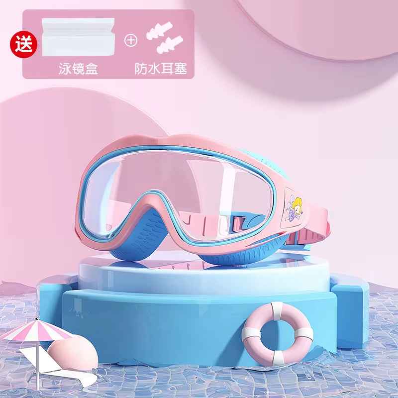 AquaChamp Kids Swim Set – Waterproof Anti-Fog Swimming Goggles & Cap with Protective Case