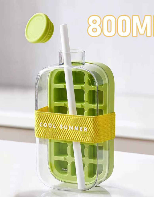 Load image into Gallery viewer, ChillSip Bottle Set – Stylish Water Bottle with Straw &amp; Zero-Contact Ice Cube Tray
