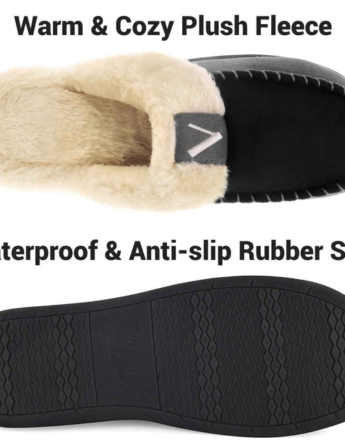 Load image into Gallery viewer, Men'S Scuff Slippers Memory Foam Slip on Shoes Moccasin Style House Shoes Indoor Outdoor
