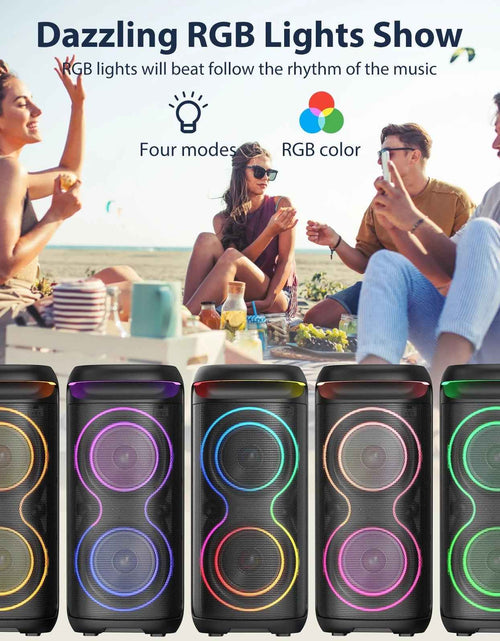 Load image into Gallery viewer, Large Party Speaker, Bluetooth Speaker with Dazzling Rgb Light, Two 6.5'' Subwoofer, T20
