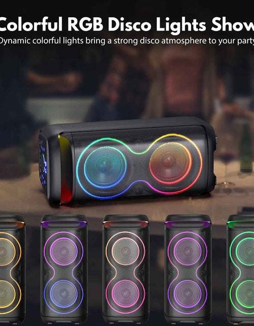 Load image into Gallery viewer, Large Party Speaker, Bluetooth Speaker with Dazzling Rgb Light, Two 6.5'' Subwoofer, T20
