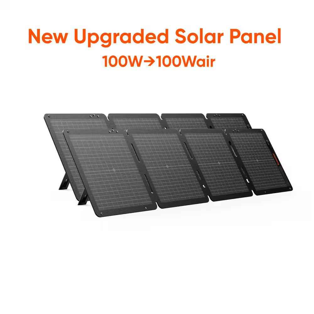 2000W Output/4000W Peak Solar Generator 1000 plus Expandable Push Button Start Battery Lifepo4 W/Two 100W Solar Panels