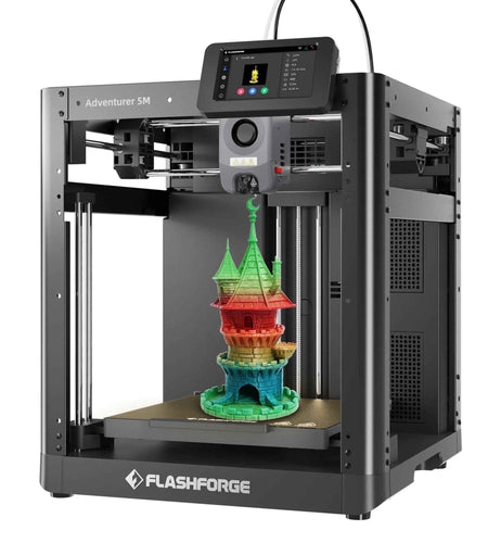 Adventurer 5M 3D Printer, Fully Auto Leveling & 600Mm/S High Speed Printing, Black