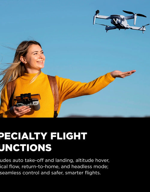 Load image into Gallery viewer, Skytrek GPS Foldable Video Drone with 1080P HD Camera, 2.8” Live Video Controller, Brushless Motors, Auto Return, and Travel Carry Case, Drone for Beginners, Aerial Photography, and Outdoor
