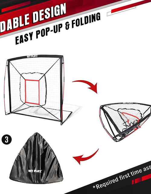 Load image into Gallery viewer, 5' X 5' Baseball &amp; Softball Practice Hitting &amp; Pitching Net Similar to Bow Frame, Great for All Skill Levels
