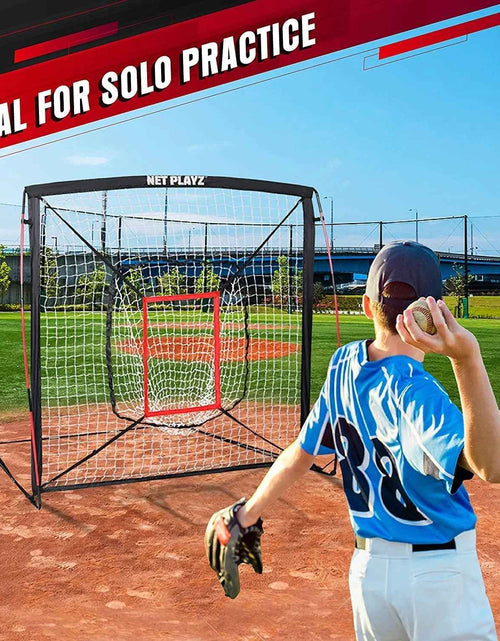 Load image into Gallery viewer, 5' X 5' Baseball &amp; Softball Practice Hitting &amp; Pitching Net Similar to Bow Frame, Great for All Skill Levels
