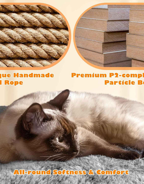 Load image into Gallery viewer, 62.5Inches Cat Tree Cat Tower Cat Condo with Platform &amp; Hammock, Scratching Posts for Kittens Pet Play House with Plush Perch for Indoor Activity Relaxing, Light Gray
