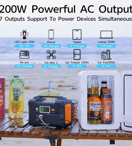 200W Portable Power Station, 40800Mah Solar Generator, Portable Generator for Camping Travel Emergency
