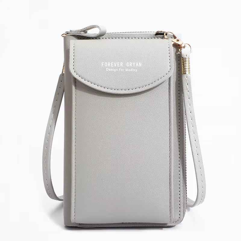 Elegance On-the-Go – Luxe PU Leather Crossbody Shoulder Bag with Phone & Card Organizer