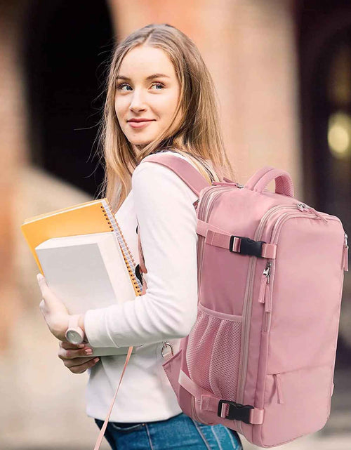 Load image into Gallery viewer, Extra Large Travel Backpack for Women,Carry on Backpack,17 Inch Laptop Backpack,Hiking Backpack,School Bag,Pink
