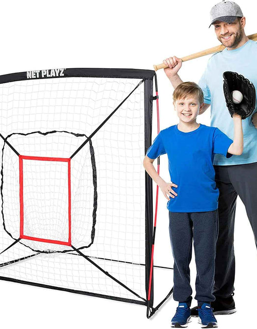 Load image into Gallery viewer, 5' X 5' Baseball &amp; Softball Practice Hitting &amp; Pitching Net Similar to Bow Frame, Great for All Skill Levels
