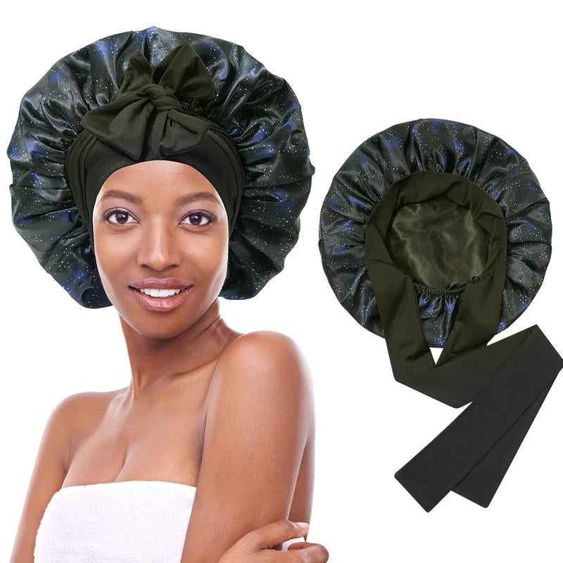 Silk-Like Satin Double-Layer Hair Cap