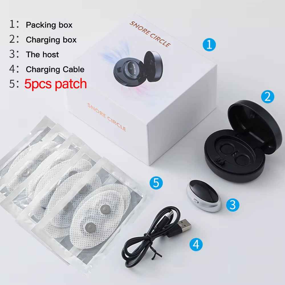 SmartSnore™ 5-Pair EMS Anti-Snoring Device – Breathe Easy, Sleep Deep