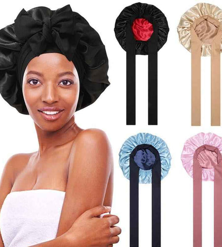 Silk-Like Satin Double-Layer Hair Cap