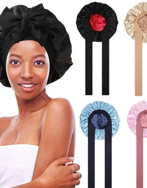 Load image into Gallery viewer, Silk-Like Satin Double-Layer Hair Cap
