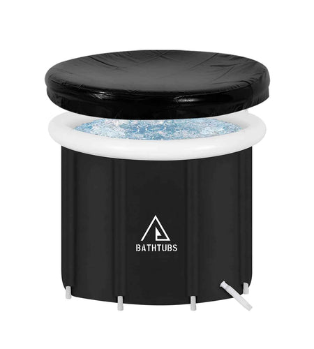 , Black PVC 32" Diameter, Inflatable Bathtub