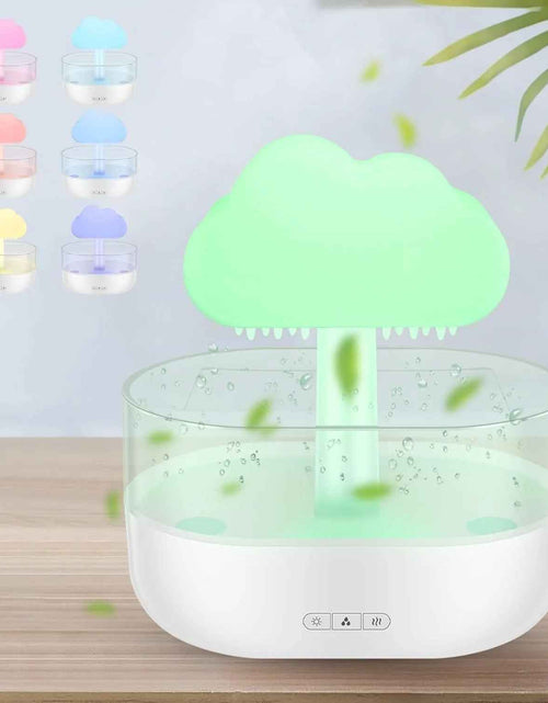 Load image into Gallery viewer, 7 Color Lights Rain Cloud Humidifier, Timing Water Drip Aroma Diffuser, Mushroom Waterfall Lamp for Home Office Bedroom
