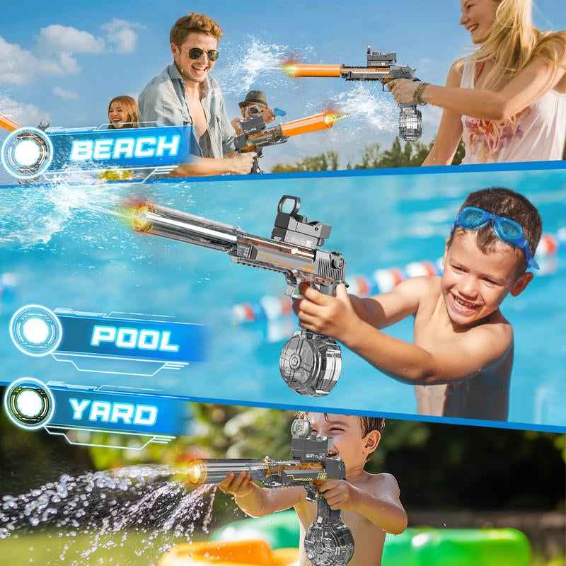 Aquablaze™ Electric Water Blaster – LED Power Squirt Gun for Epic Summer Battles