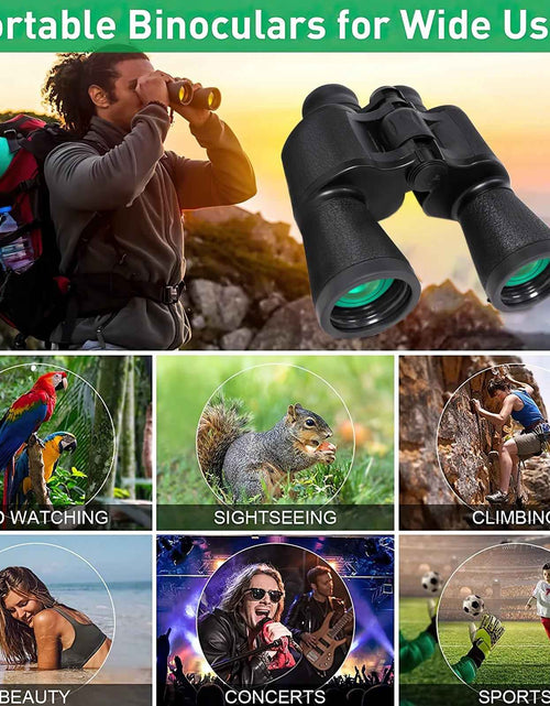 Load image into Gallery viewer, Binoculars, 20X50 Binoculars for Adults, Compact HD High Powered Binoculars with Low Night Vision 28Mm Large Field Binoculars with BAK4 Prism FMC Lens for Hunting Bird Watching Sports
